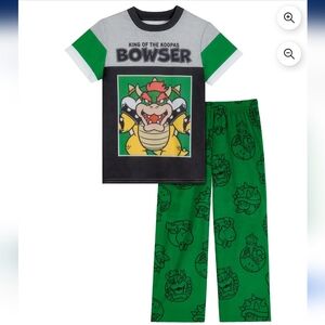 Bowser Boys Short Sleeve Top and Sleep Pants Pajama Set, 2-Piece,